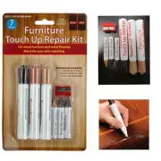 7Pc Wood Furniture Touch Up Kit Marker Pen Wax Scratch Filler Repair Fix