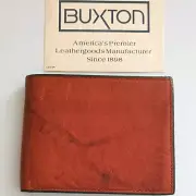 Buxton Security Flap Billfold Wallet Men's Brown Marbled Leather