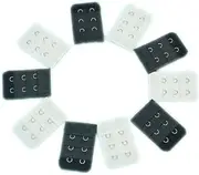 [BESTYASH] Elastic Bra Lingerie Extenders 2-hooks 3 Rows Extension Straps for Women 10pcs Set