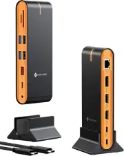 15-in-1 Docking Station – Triple Display, 4K/8K, USB-C 100W, 10Gbps Ports - NIB
