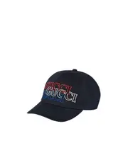 Gucci Logo Embroidered Baseball Cap black