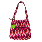 Vera Bradley Womens Hipster Bohemian Chevron Adjustable Strap Crossbody Bag