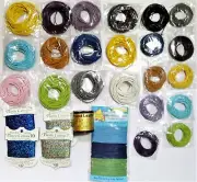 Assortment of Braiding Cord String - Beading, Sewing , Trimming, Crafts