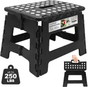 Heim & Elda Folding Step Stool, Super Strong Plastic 9 inch Step Stool