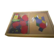 Melissa & Doug Pattern Blocks & Boards Learning Toy 120 Shapes 10 Patterns New