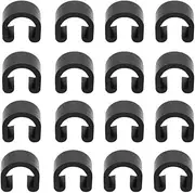 Saipe 40pcs Plastic Bicycle C-Clips Clamps Housing Hose Guide Clamps Bicycles Brake Cable Derailleur Shifter Cable Fixed Clips Frame Buckle