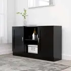 NNEVL Sideboard Black 120x30.5x70 cm Chipboard