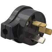 Clipsal Plug Top Side Entry 3P 10A 250V Black - 418S-BK