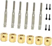 yuksok RC Car Wheel Hex Hubs Replacement Modification Repairing Mounting Accessories, Remote Control Car Combiner Hexagonal Adapter, 6x6 Has Output Shaft