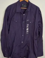 Marc Ecko Cut & Sew Men’s XXL 2XL Button Down Dress Casual Shirt Purple