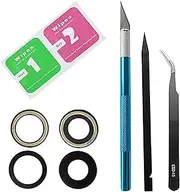 2Pcs(1 Set) Max Sapphire Rear Back Camera Glass Lens Replacement for iPhone 13,iPhone 13 Mini with Preinstalled Adhesive +Repair Toolkit