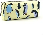 LParkin Penguins Canvas Pencil Case Pen Bag Pouch Stationary Case Makeup Cosmetic Bag Gadget Box