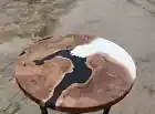 Handmade Wooden Epoxy River Table - Walnut Wood Epoxy Table - Live Edge table