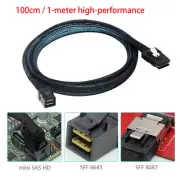 Mini SAS HD SFF-8643 To SFF-8087 Hard Drive Forward Breakout Cable RAID 1-Meter