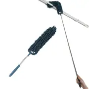 Extendable Chenille Duster with 2.5m Stainless Steel Pole and Flexible Head-Navy