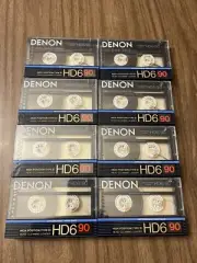 Eight 8 Denon HD6-90 Hi Bias Cassette Tapes New Made In Japan