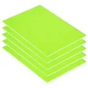 PMMA Acrylic Sheets Colored Transparent 7 x 5Inch Fluorescent Green 5 Pcs