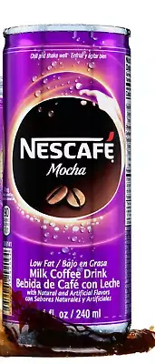Nescafe Mocha Milk Coffee Drink Low Fat 8.1 oz ( Pack of 12 )~5/17/2026