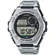 CASIO 卡西歐 10年電力金屬風計時手錶-銀 MWD-100HD-1A