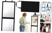 Travel Hanging Mirror 33.5 x 13.4 Inch Dance Bag Mirror Backstage Foldable