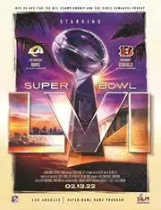 2022 SUPER BOWL LVI 56 PROGRAM STADIUM EDITION WITH HOLOGRAPHIC COVER ART