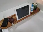 Bath Caddy Tray for 1 or 2 people, Holds 2 x Wine Glasses & 2 x Tablets