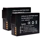 LOT 2 x DMW-BLC12 battery for Panasonic Lumix DMC-G5 G6 G7 G85 GX8 GH2