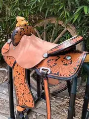 LEATHER TACK SET HORSE SADDLE WESTERN PLEASURE TRAIL horse saddle BARREL ROPING