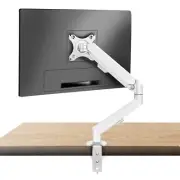 White Single Monitor Arm Mount 17 to 34 inch Articulating Gas Spring Arm 4.4 ...