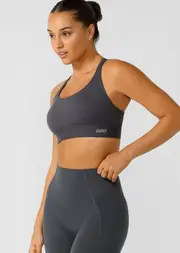 [Lorna Jane] Amy Maximum Support Sports Bra in Grey, Size - Small S Titanium
