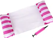 Red Inflatable Floating Water Hammock Float Pool Lounge Bed Beach Swimming Chair