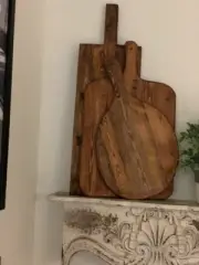 Set of 3 solid wood cutting boards for display