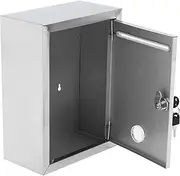 1pc Locking Mailbox Wall Mounted Mail Box with Key Lock,Wall Mount Locking Mailbox Weatherproof Secure Mail Box with Slot for Envelope, Home, Office Business, Decor