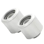 Bitspower Artemis Fitting CC3 For ID 3/8" OD 5/8" Tube, Arctic White, 2pk