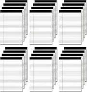24 Pack of Legal Pad Writing Pads 5" x 8" Notepad 80gsm Recycled Paper Small Legal Pads 25 Lines Note Pads Perforated Legal Pads 120 Pages Single-Sided Printed Legal Pads for School, College, Office