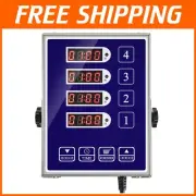 Durable Commercial Kitchen Timer – 4 Channel, Battery-Free with Loud Alarm