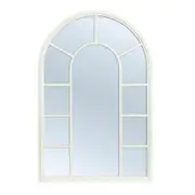 Cooper & Co. Vault 76.5cm Arched Iron Indoor Outdoor Mirror White
