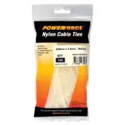 Powerforce Cable Tie Natural 150mm x 3.6mm Pack of 100 POWCT1503NT/100