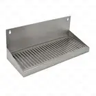 16" Stainless Steel Hanging Drip Tray w/ Removable Grate For Kegerator or Keezer