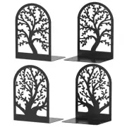 4 Pieces 2 Pairs Book Ends Bookends Tree Book Ends for Shelves Modern Book Ends