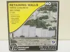 Woodland Scenics C1258 Concrete Retaining Walls 3 Sections HO Model Railroad