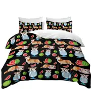 Funny and Cute Corgi Dog Scenes Quilt Cover