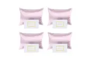 4PK Royal Comfort Pure Silk Pillowcase Single Pack Cover/Protector 51x76cm Lilac