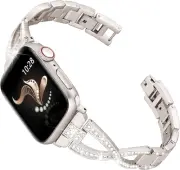 Ocaer Compatible with Apple Watch Strap 42mm 41mm 40mm 38mm, Glitter Metal iW...