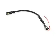 PilotLights Mini Gooseneck Panel Light, Map Light, Post Light-240mm-Red LED 12V
