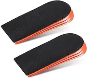 [Ylkfmzy] Heel Lift Inserts, [4-Layer 0.95-Inches] Adjustable Gel Heel Insole, Height Increase Insoles for Men and Women (Small (Pack of 1), Orange)