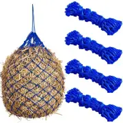 Fabbay 4 Pcs Slow Feed Hay Net Hay Feeder Hay Bag Hay Net for Horses Slow Fee...