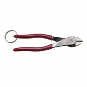 Klein Tools D228-8TT Diagonal Cutting Pliers, High-Leverage, Tie Ring, 8-Inch