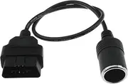 eMagTech Cigarette Lighter Female Socket to OBD2 Male Adapter Cigarette Lighter Female to OBD2 Male Extended Charging Cable Accessories for Chargers Navigators Driving Recorders