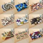 Colour Stone Pattern Bedroom Anti-Slip Coral Velvet Soft Carpet Rug Shop Doormat